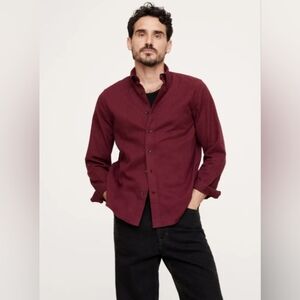 Banana Republic Untucked Standard-Fit Flannel Shirt sz L Tall